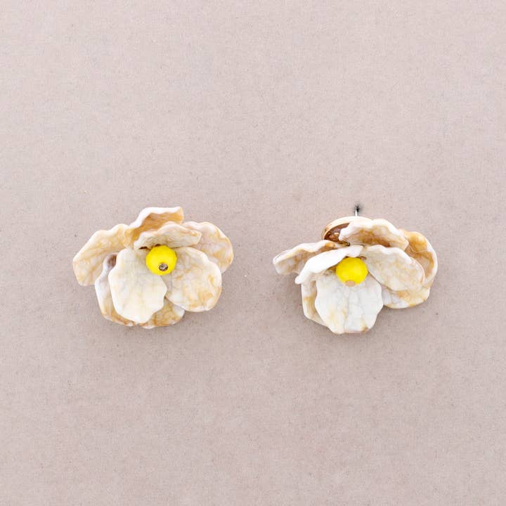 Sonata – Großhandel Click-Button-Schmuck – Ohrstecker mit Harzblumen6