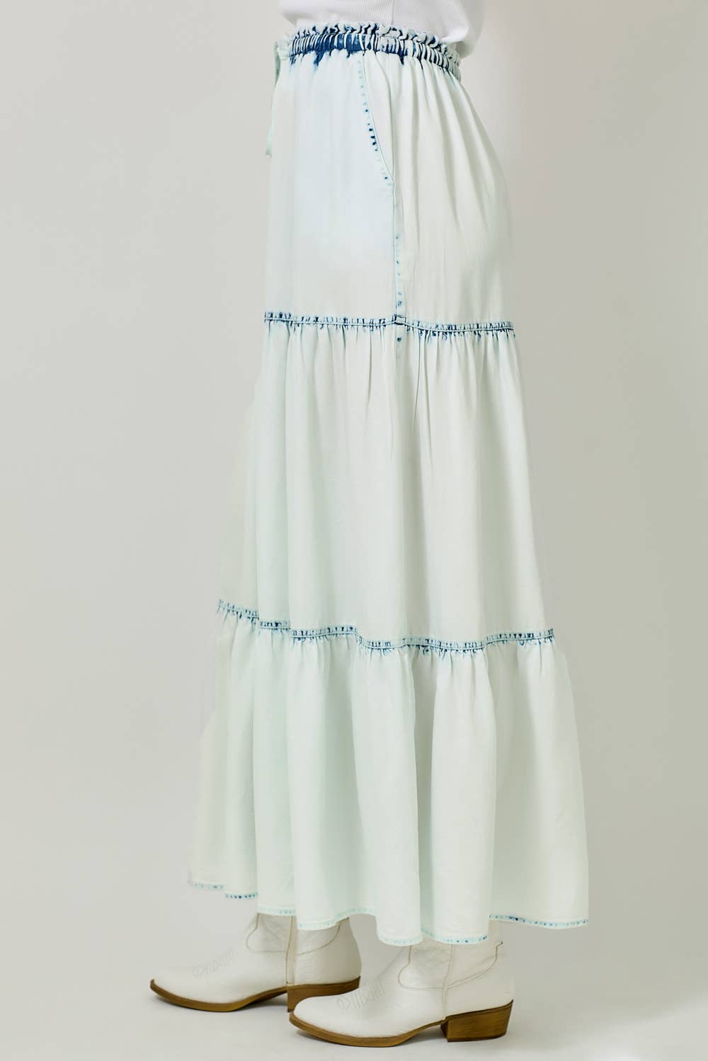 Mystree - Wholesale Rok - Dames - 60708 Lange Gelaagde Rok2