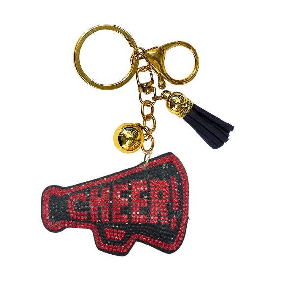 Queens Designs - Wholesale Keychain - Women's - Cheer Crystal Bling Keychains4
