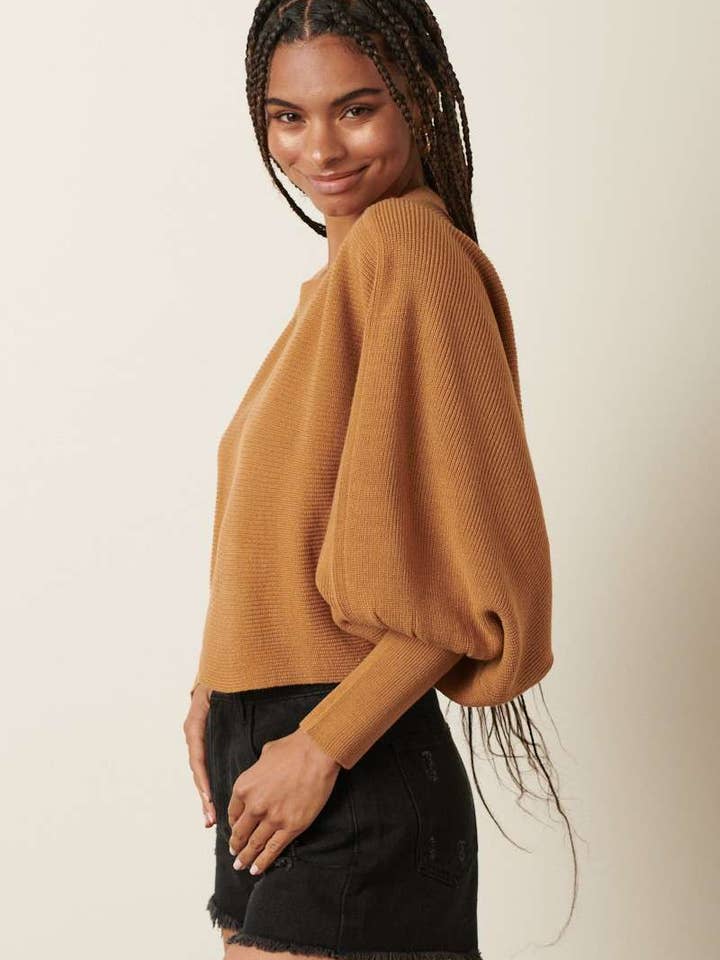 mittoshop - Wholesale Pullover-trui - Dames - GEBREIDE TRUI MET LANGE MOUWEN EN DOLMAN MET BOOTHALS3