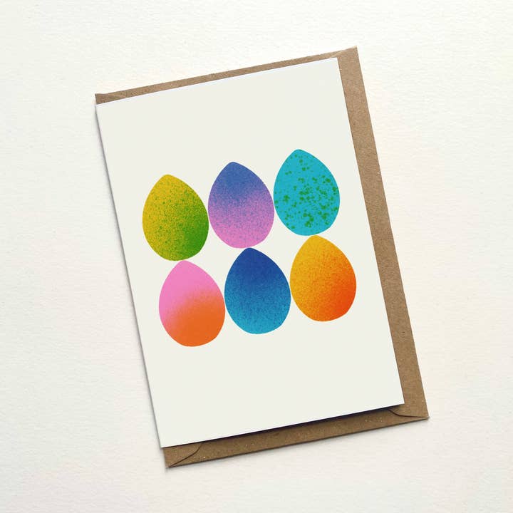 A6 ‘Easter Egg’ Greetings Card for wholesale by Becky Mann Illustration