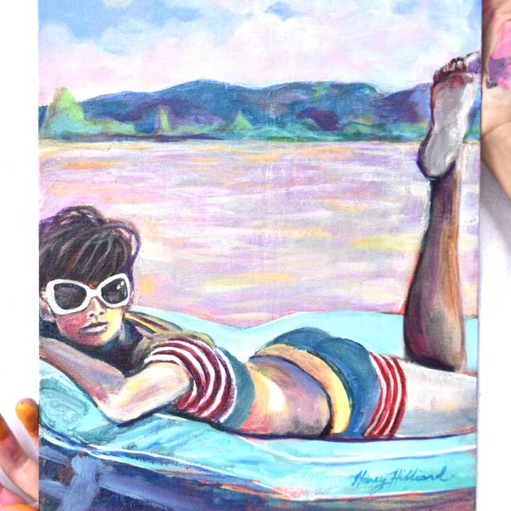 "Striped Suit" Print for wholesale by Honey Hilliard Art