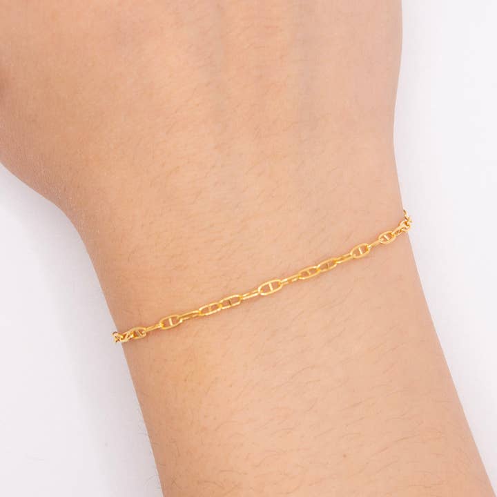 "Laurel" 2mm Gold Filled Mariner Chain for wholesale by TPAIGE Jewelry