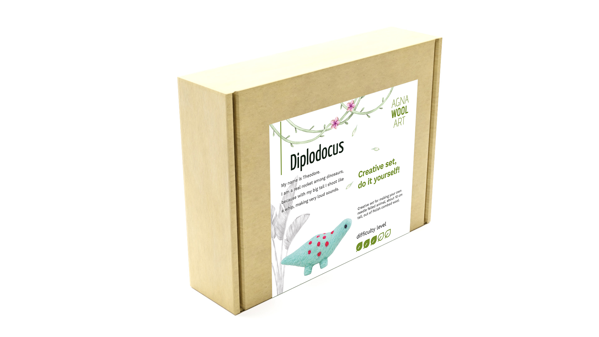 Benzie Design - Wholesale DIY Craft Kit - Diplodocus, Needle Felting Kit8