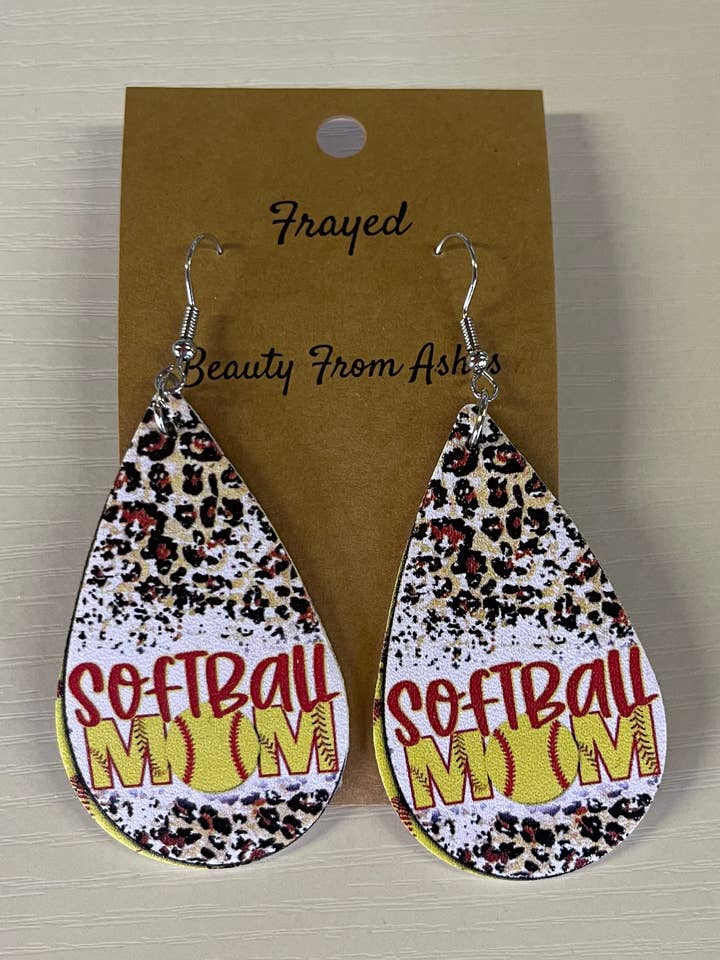‘Softball Mom' earrings for wholesale by Frayed