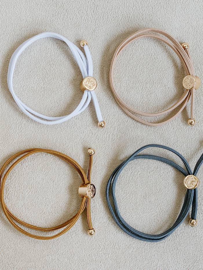 Set met dunne haarelastiekjes - Neutraal voor wholesale door Smith and Co. Design