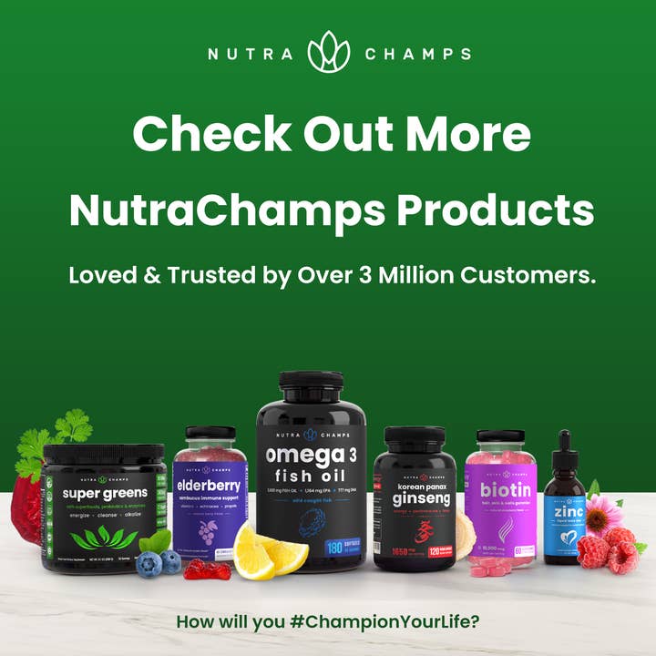 NutraChamps - Vente Poudres protéinées/superaliments - Superaliment antioxydant de qualité supérieure en poudre Super Greens 7