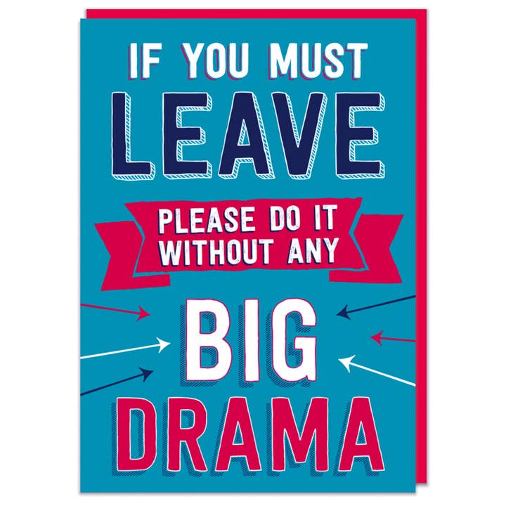 If You Must Leave (LARGE CARD) Greeting Card for wholesale by Dean Morris Cards