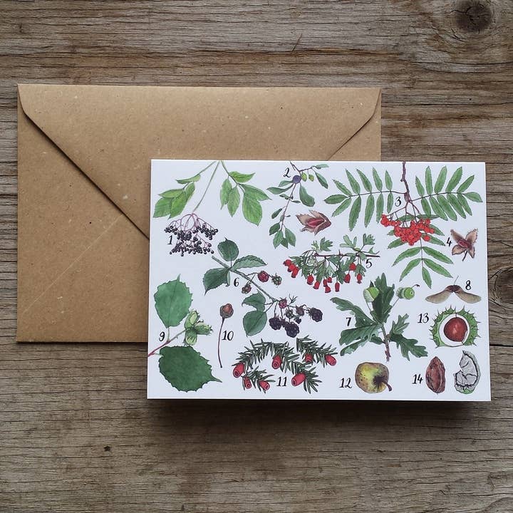 Tree-mendous autumn Greeting Card for wholesale by Alice Draws The Line