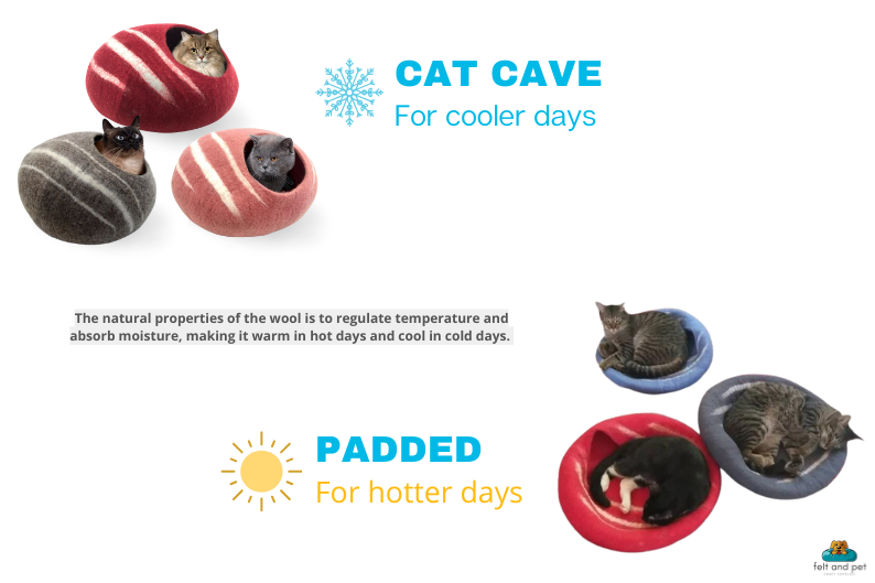 Woollyfelt - Wholesale Pet Cave - Cat/Dog - Felt Cat Cave - Colorful Pet Hideaway and Bed11