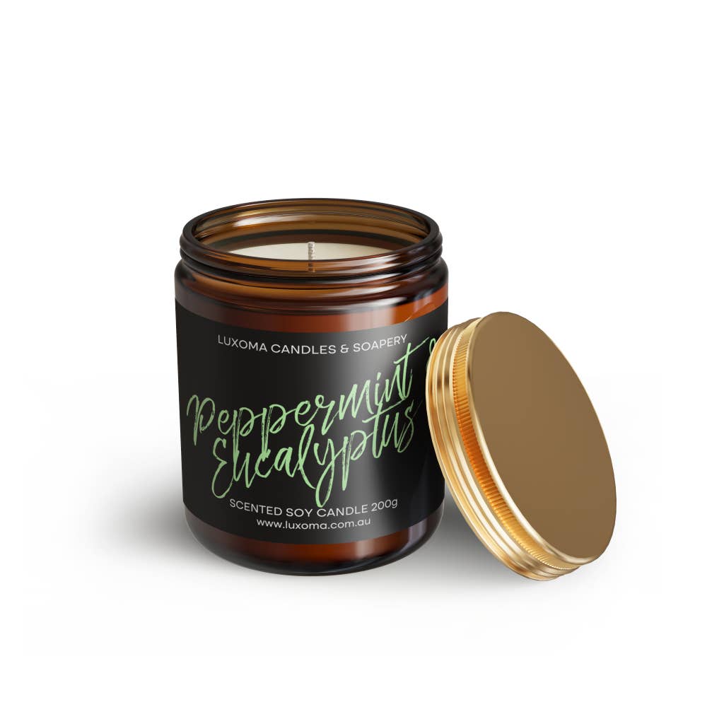 Luxoma - Wholesale Jar/filled candle - Peppermint & Eucalyptus Soy Candle