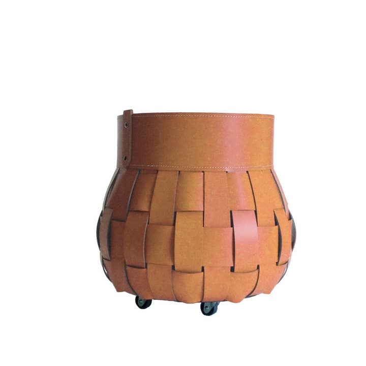 LIMAC Design - Wholesale Basket - TRECCIO braided leather log bag5