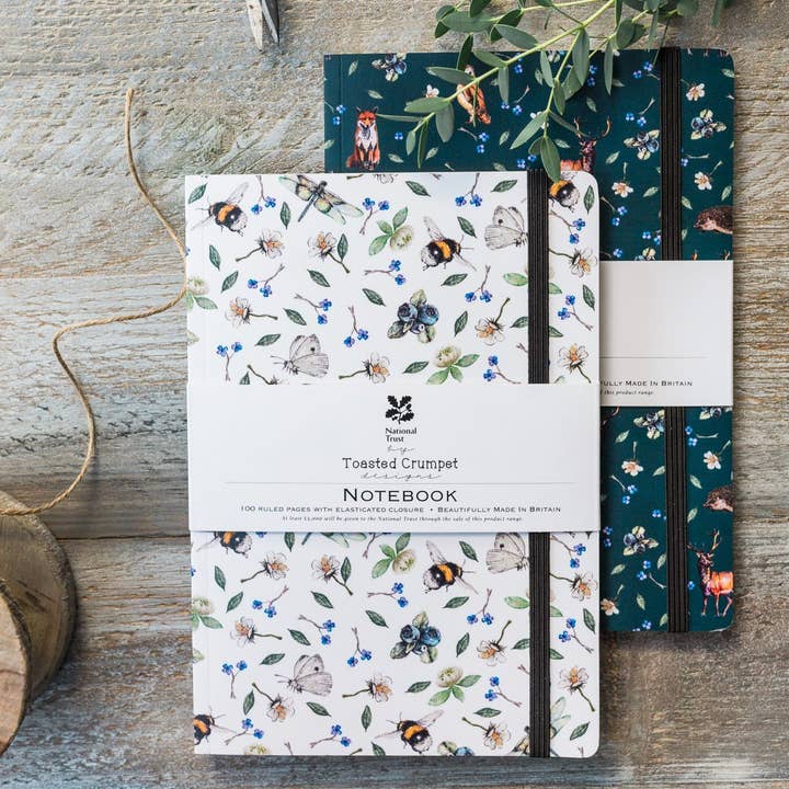 Wild Flower Meadows A5 Lined Notebook for wholesale by Toasted Crumpet