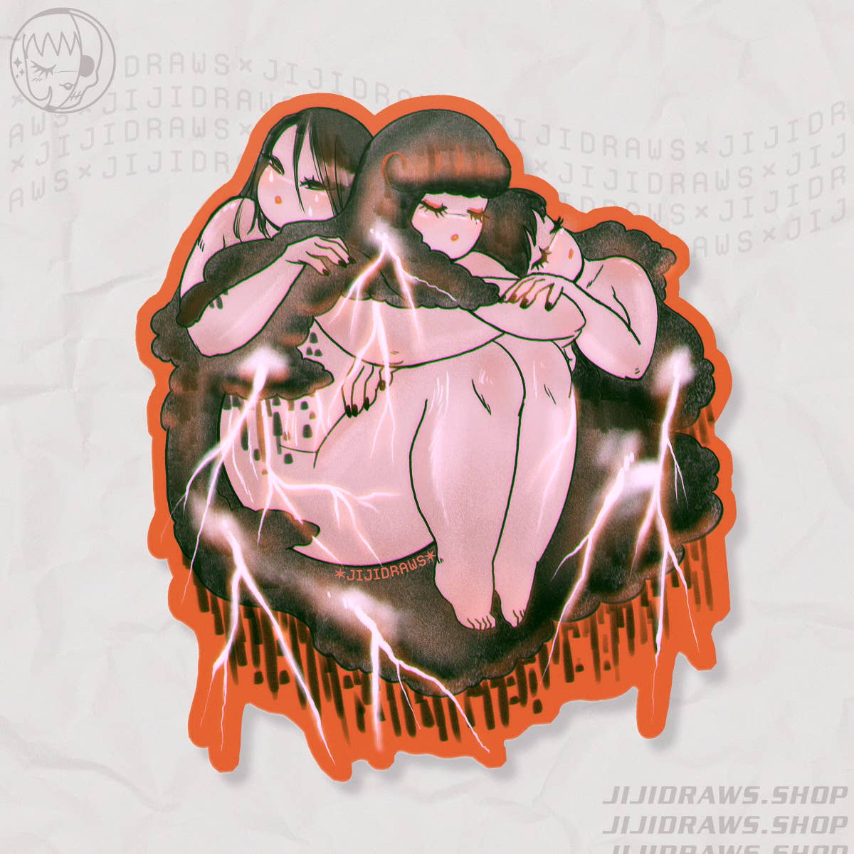 JIJI KNIGHT ILLUSTRATIONS - Wholesale Sticker - Sticker // Stormy Trio