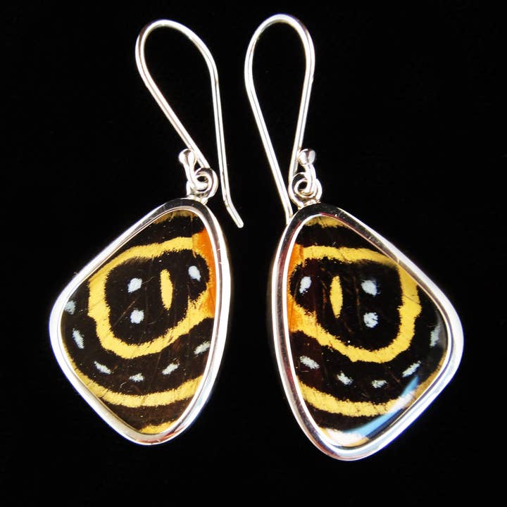 Tika - Wholesale Dangle Earrings - Shimmerwings "Speckled Numberwing" Butterfly Small Earrings