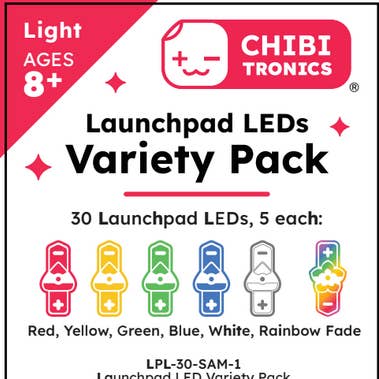 Launchpad LEDs Variety Pack (6 colors) - Variety Pack (30 LEDs) for wholesale by Chibitronics