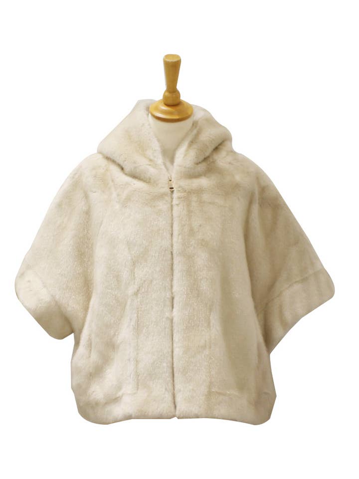 Vimoda - Wholesale Fur/Faux Fur Coat - Women's - Faux fur zip cape