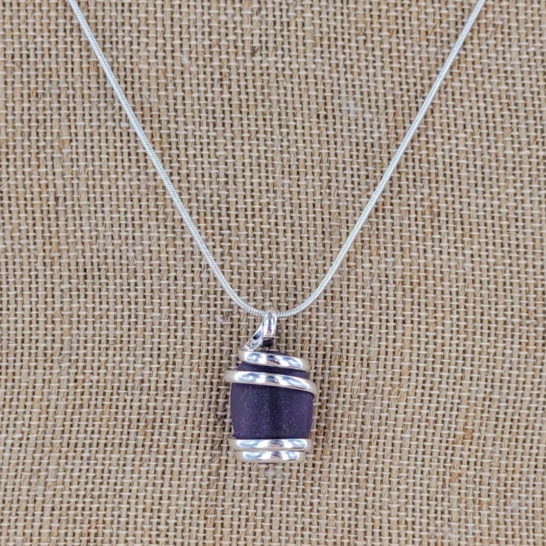 Sadie Green's Jewelry - Wholesale Pendant/Charm Necklace - Cultured Sea Glass Pendant ALP-SG-PD12