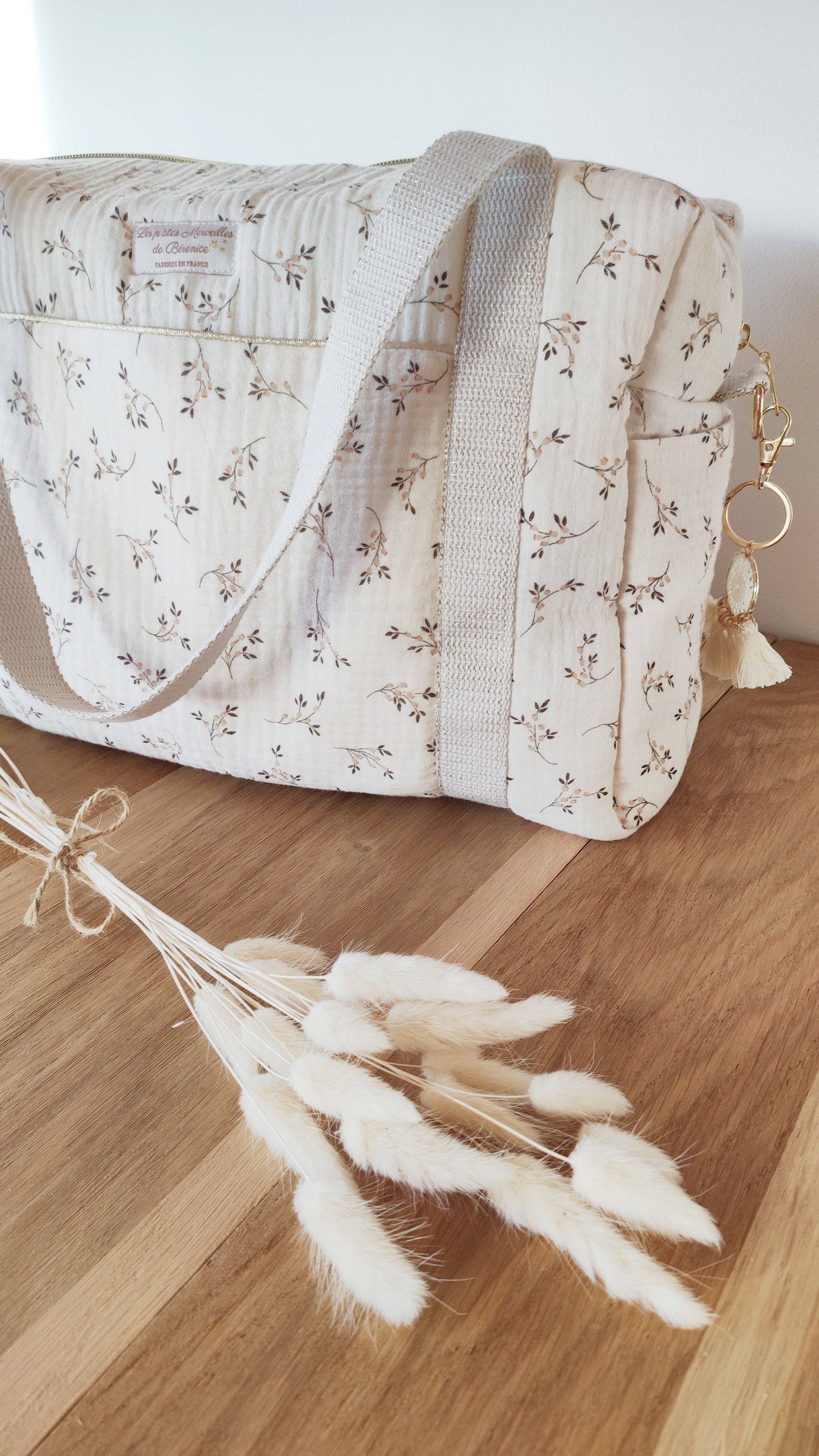 Les p'tites Merveilles de Bérénice - Wholesale Diaper Bag - Baby - Diaper bag/walk/weekend “Églantine” organic cotton3