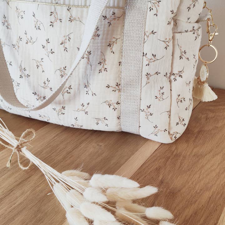 Les p'tites Merveilles de Bérénice - Wholesale Diaper Bag - Baby - Diaper bag/walk/weekend “Églantine” organic cotton3