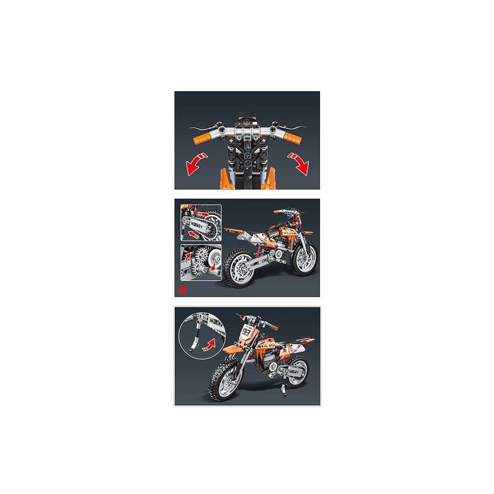 AJ Aguiar - Wholesale Building Set - Kids - Technic Scrambling Motorcycle with 8+ Connectors5