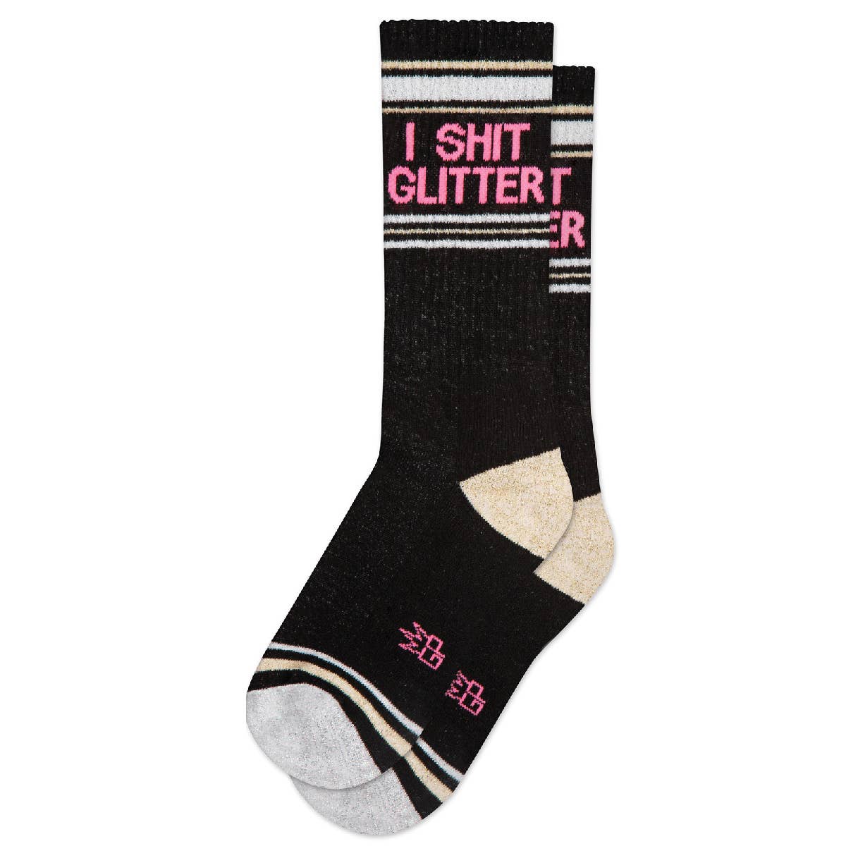 Wholesale I Shit Glitter Gym Crew Socks for your store - Faire