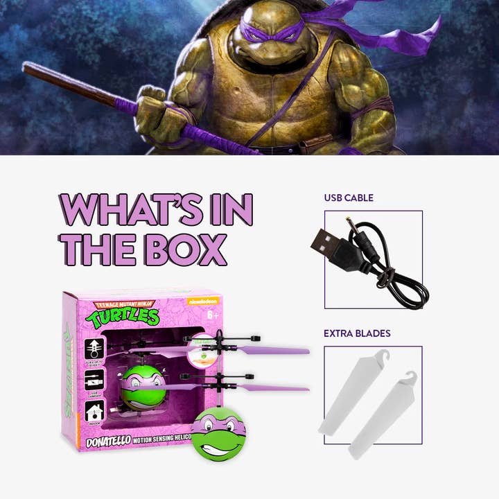 World Tech Toys - Venta al por mayor Avión de juguete - Niños - Nickelodeon TMNT Donatello UFO Ball Helicóptero2