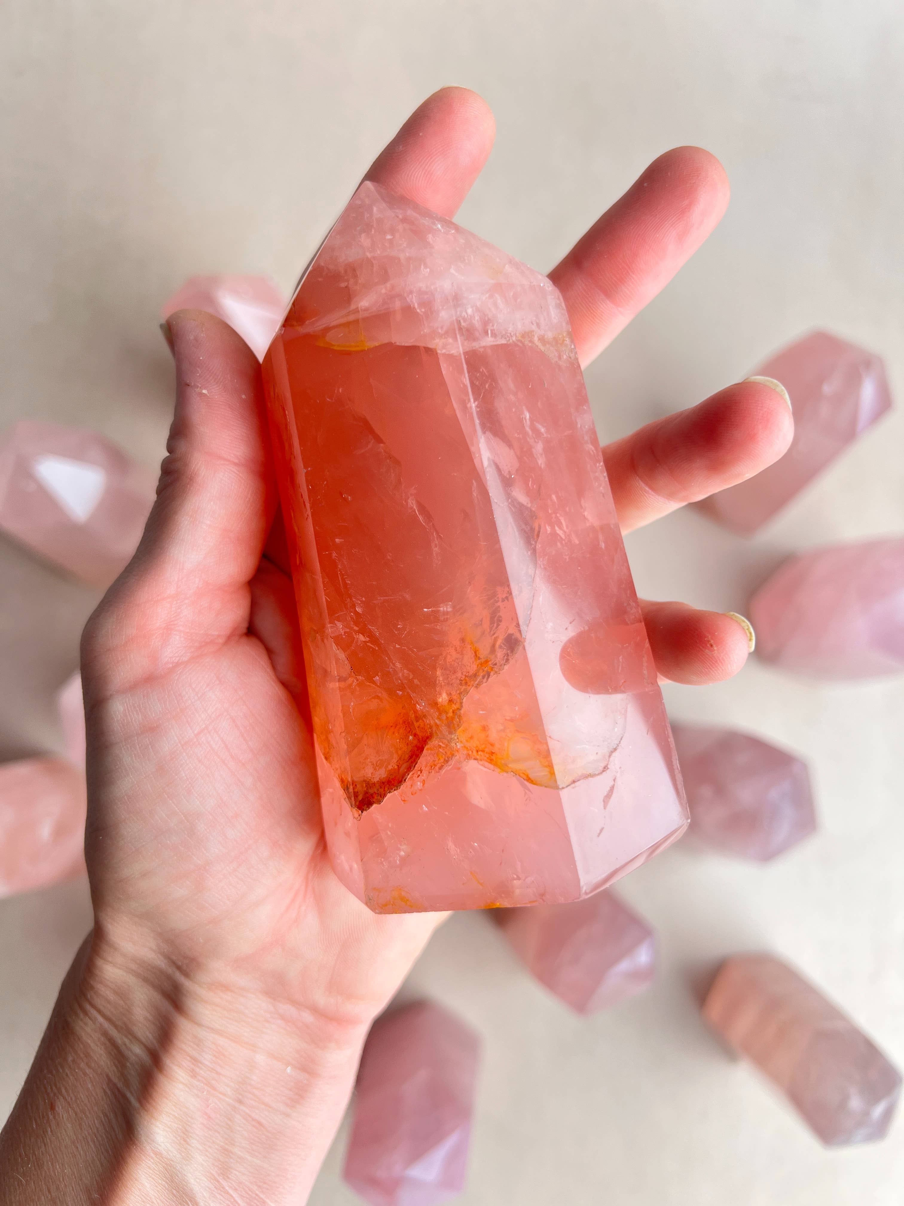 Terra Dawn Minerals - Wholesale Spiritual Stone/Crystal - High Grade Rose Quartz Towers Large & Small11
