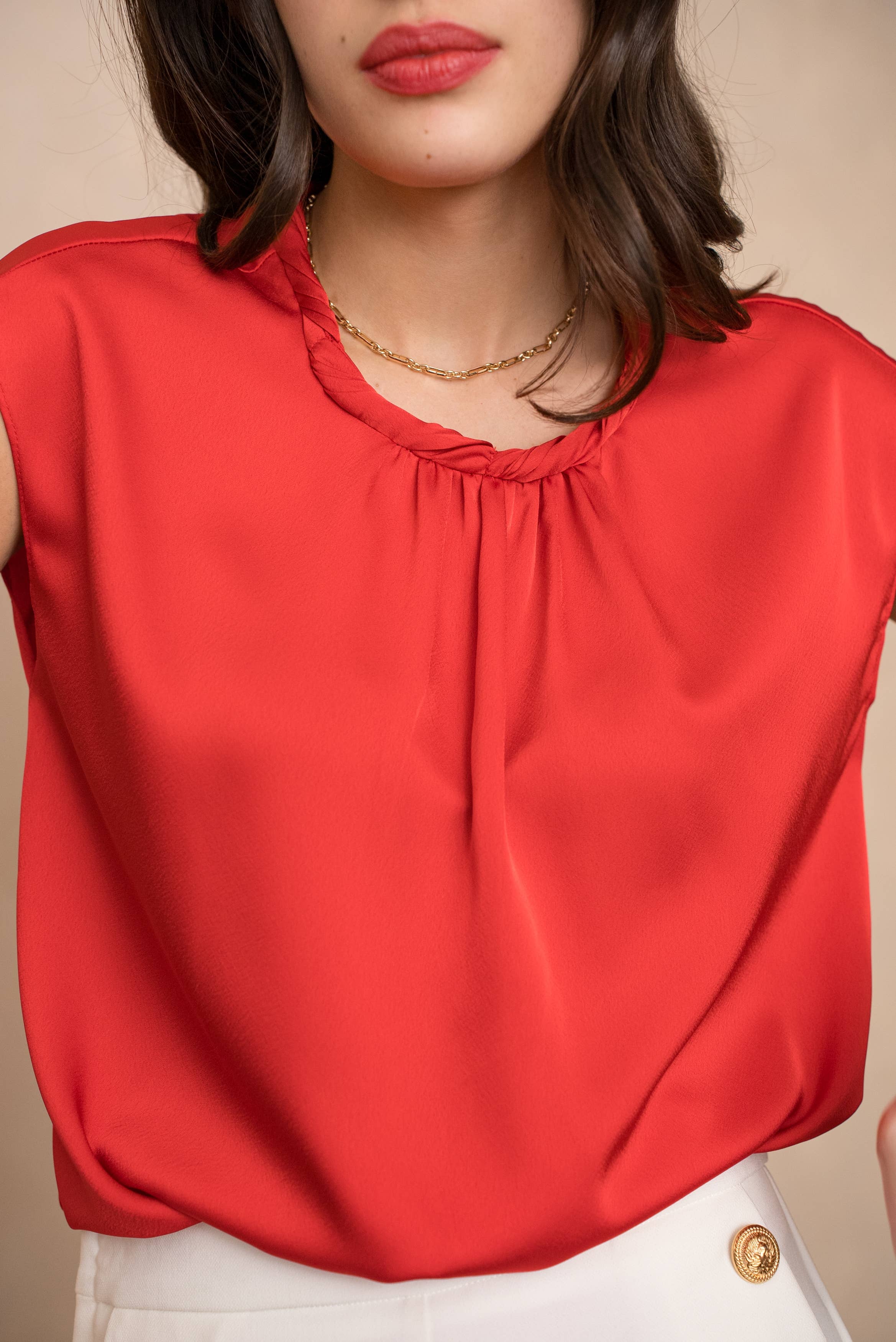 LULUMARY - Wholesale Blouse - Women's - Satin top H161A28