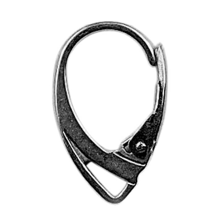 FR-181 Black Rhodium Overlay Leverback Earwire For Jewelry Manufacturing for wholesale by Bali Designs