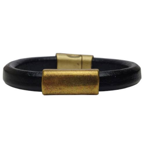 The Essence of Silver - Vente Bracelet jonc - Bracelet en cuir pour homme, bracelet pour femme, nord, laiton