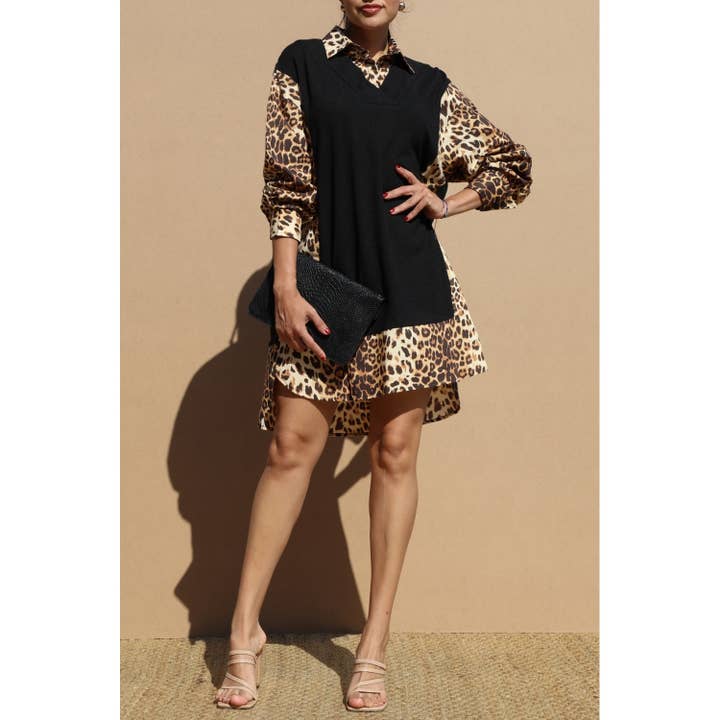 TRENDY TAILORED SHIRT DRESS for wholesale by Black Pearl Clothing