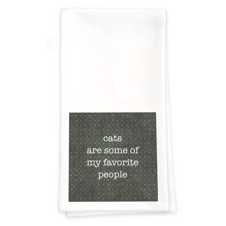 Cats Favorite People - Towel for wholesale by Paisley & Parsley