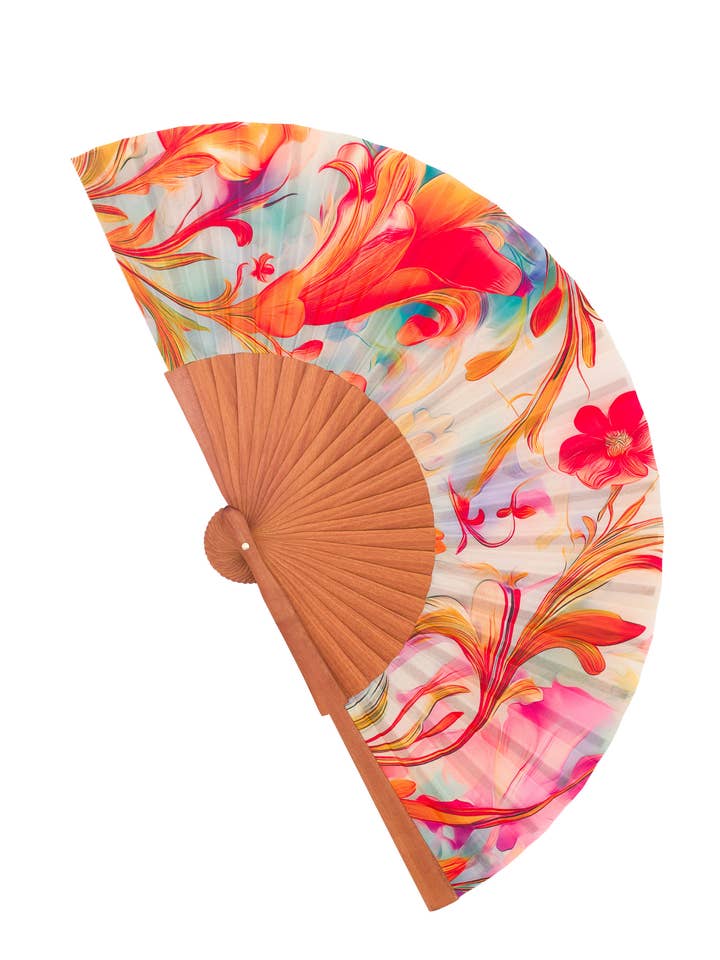 Leque espanhol de madeira e seda, ideal para o calor e como presente por atacado de CONCHITA MENÉNDEZ