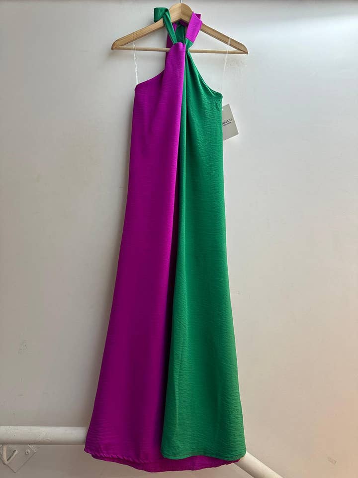 LORIANE - Venta al por mayor Vestido - Mujer - Vestido largo bicolor talla única4