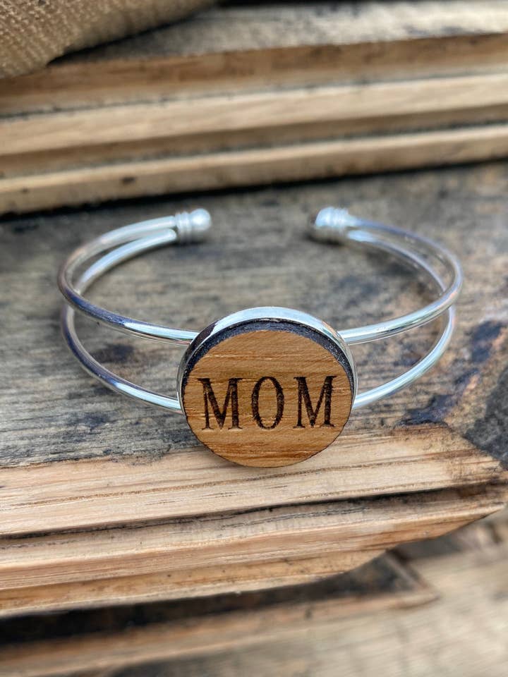 Mom Bourbon Barrel Cuff Bracelet for wholesale by TWWKY