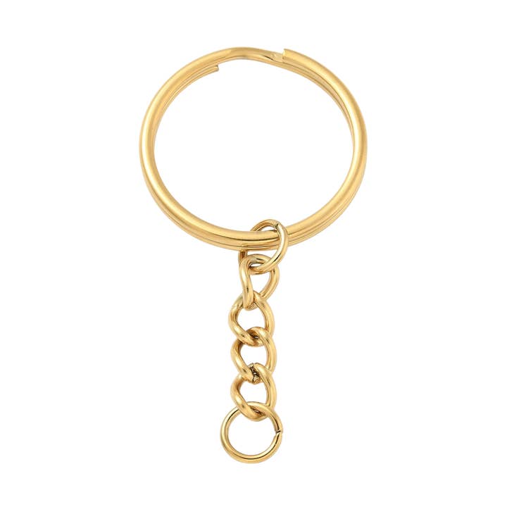 Nyckelring i delat guld rostfritt stål för wholesale av Love, Paige Designs