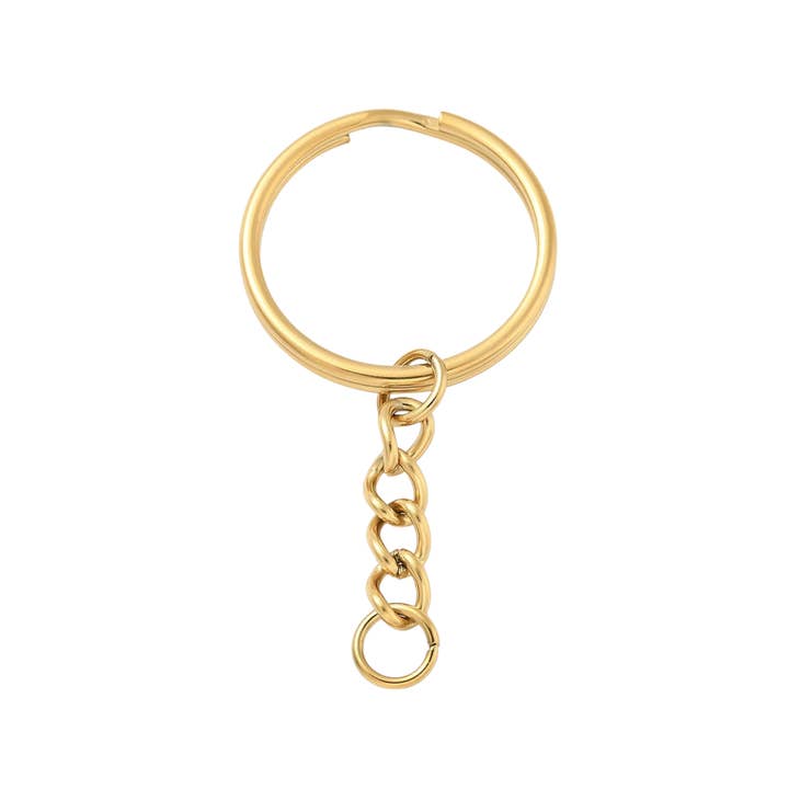 Goud roestvrijstalen gesplitste sleutelhanger voor wholesale door Love, Paige Designs