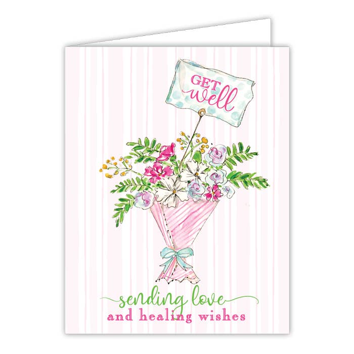 RosanneBeck Collections – wholesale Krya på dig-kort – Hoppas du mår bättre snart vilda blommor gratulationskort