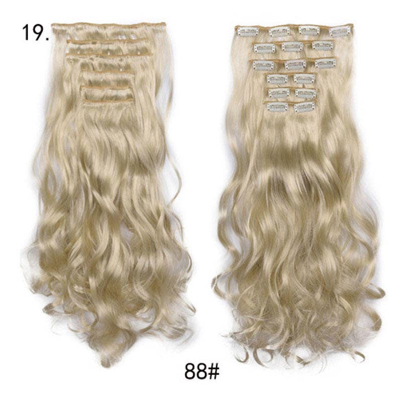 VIGOR - Wholesale Hair Extensions - Long Curly Wavy Hair 16 Clip In Hair Extension25