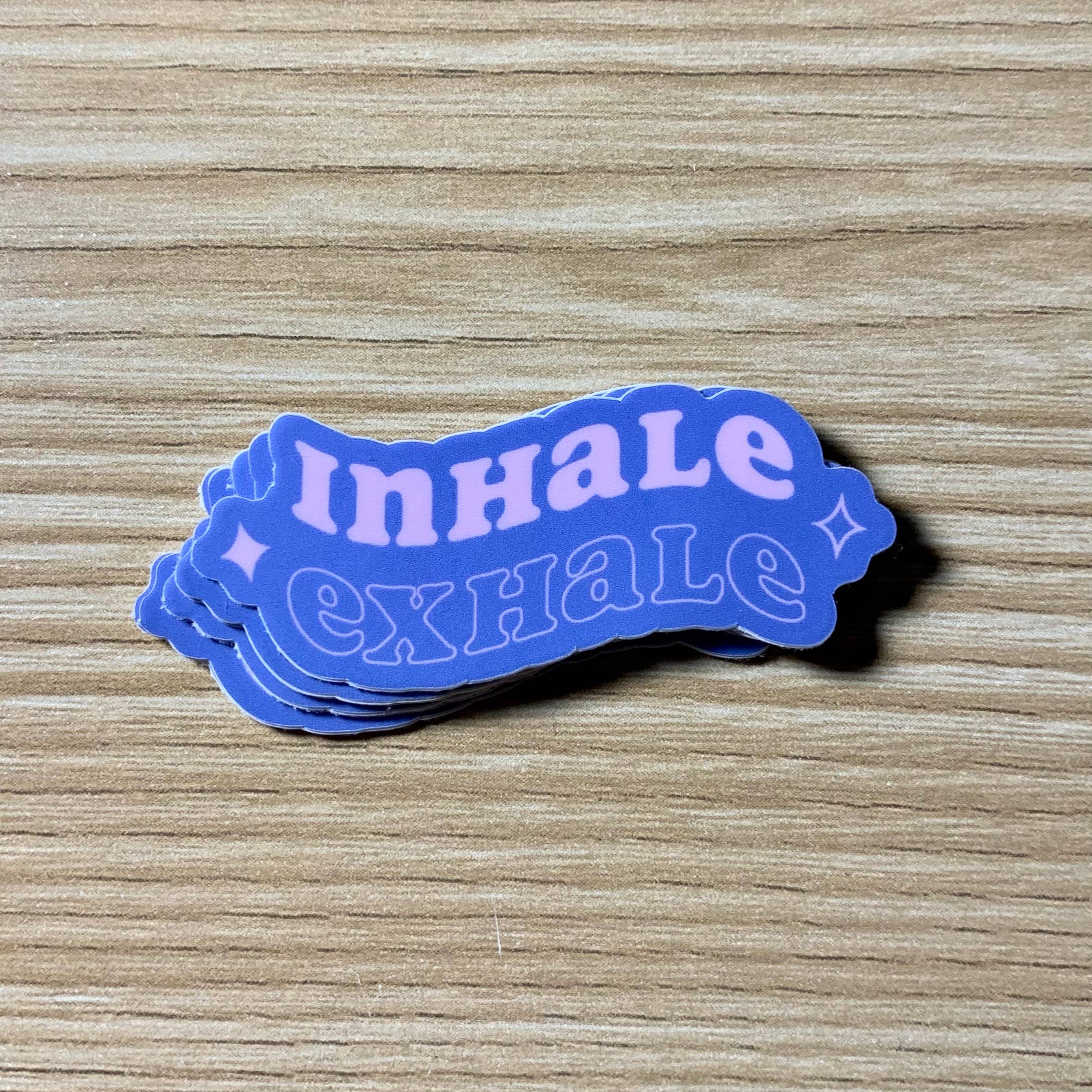 Christina iDesigns - Wholesale Sticker - Inhale exhale sticker / mental health / spiritual / wellness1