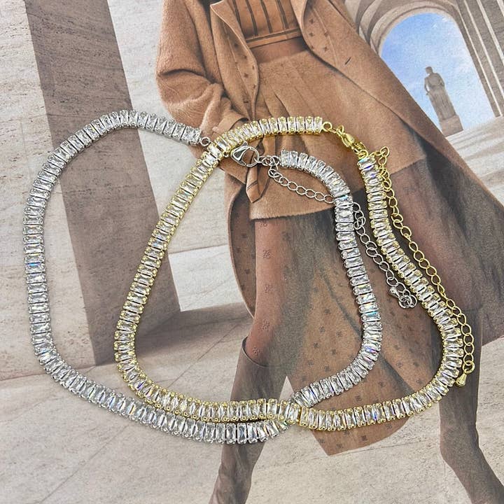 Rechthoekige halskettingen voor tennis voor wholesale door E ACCESORIES JEWERLY