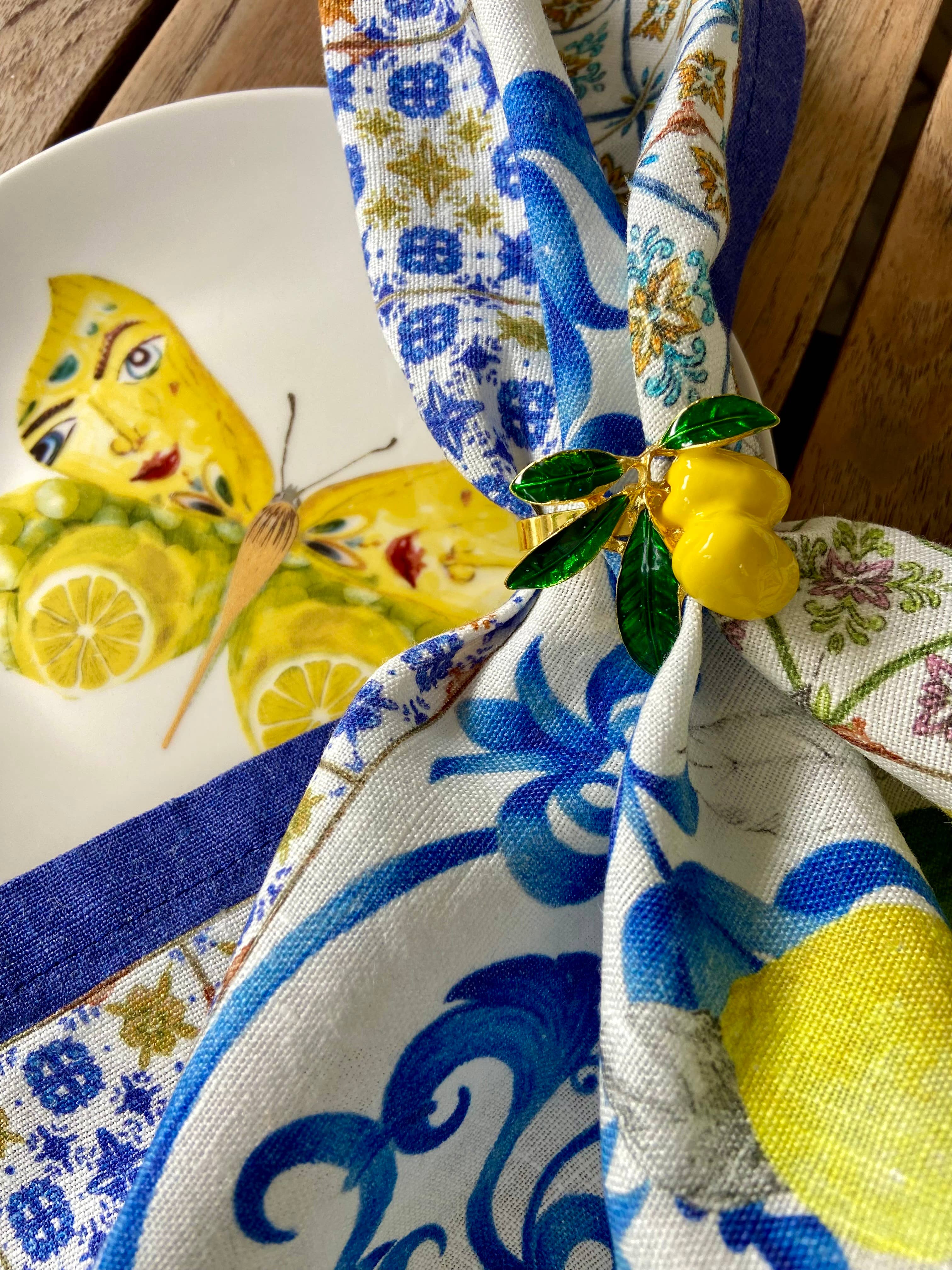 Bordy's - Venta al por mayor Plato grande - La vida de una farfalla - Piatti Dolci, set de 4 platos para postre18