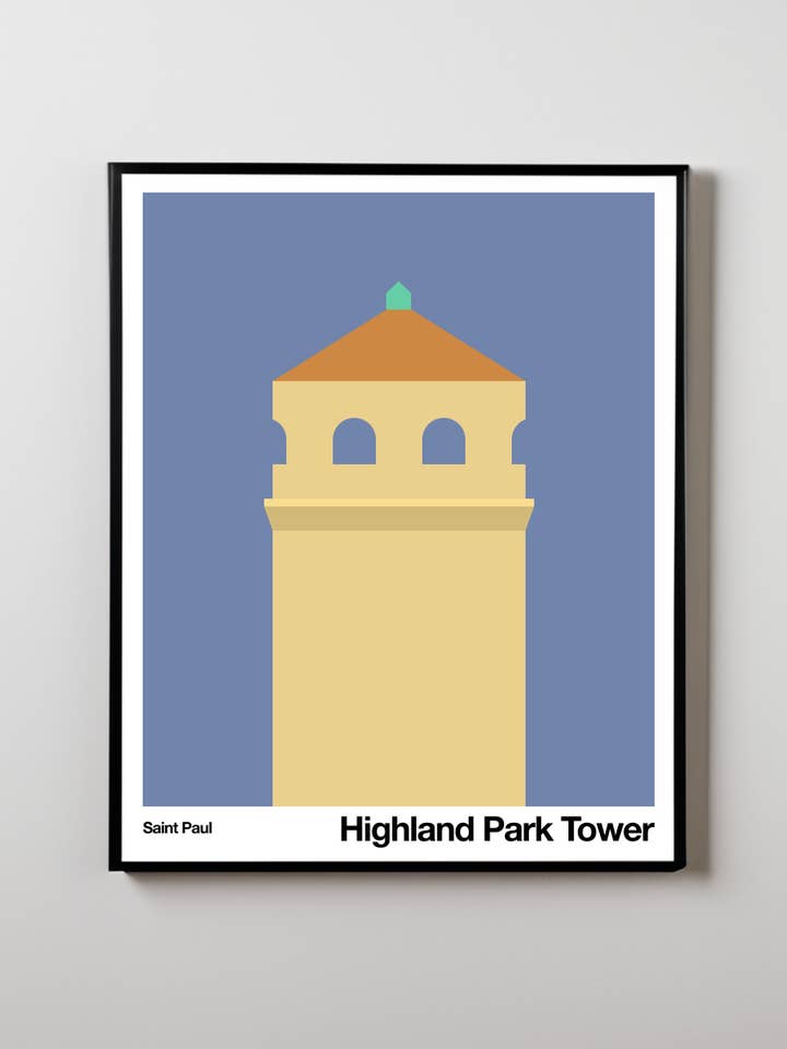 Highland Park Tower | Art Print | Simply Saint Paul for wholesale by Little Dipper Art
