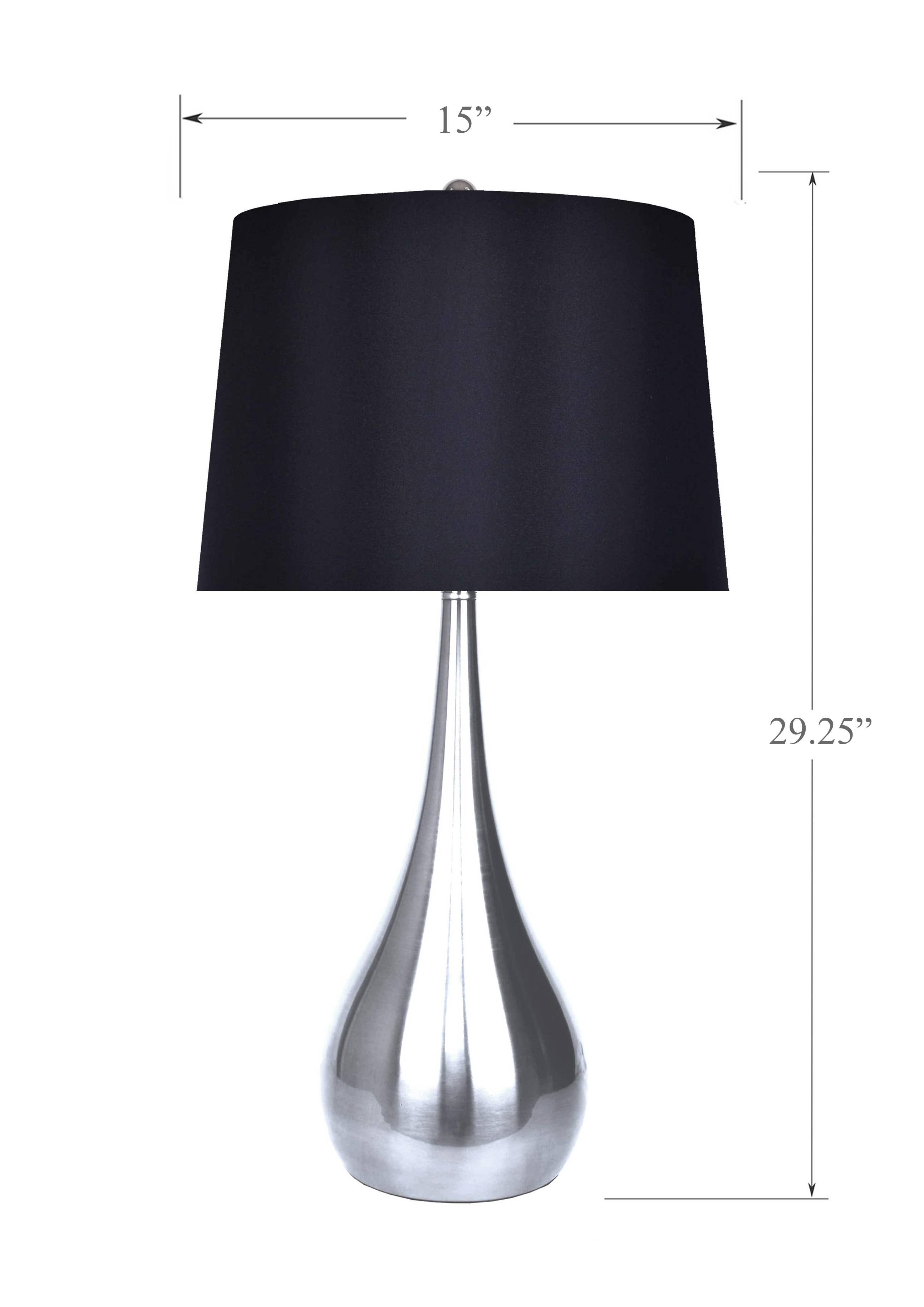 LumiSource and Grandview Gallery - Wholesale Accent/Desk Lamp - 29" Pebble Metal Table Lamps Teardrop Linen Shades (2PK)40