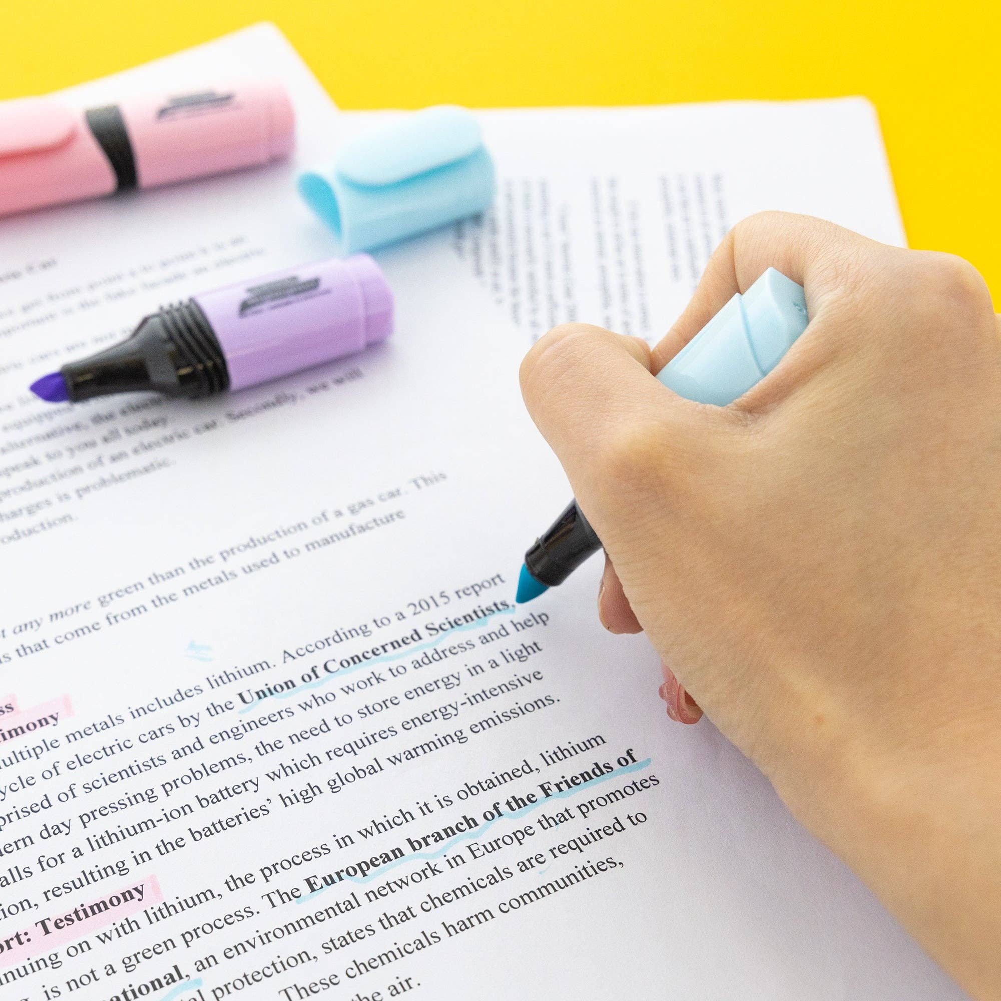 Luna Office Supply -  Everyday Essential - Wholesale Highlighter - Desk Style Pastel Mini Highlighters (4/Pack)5