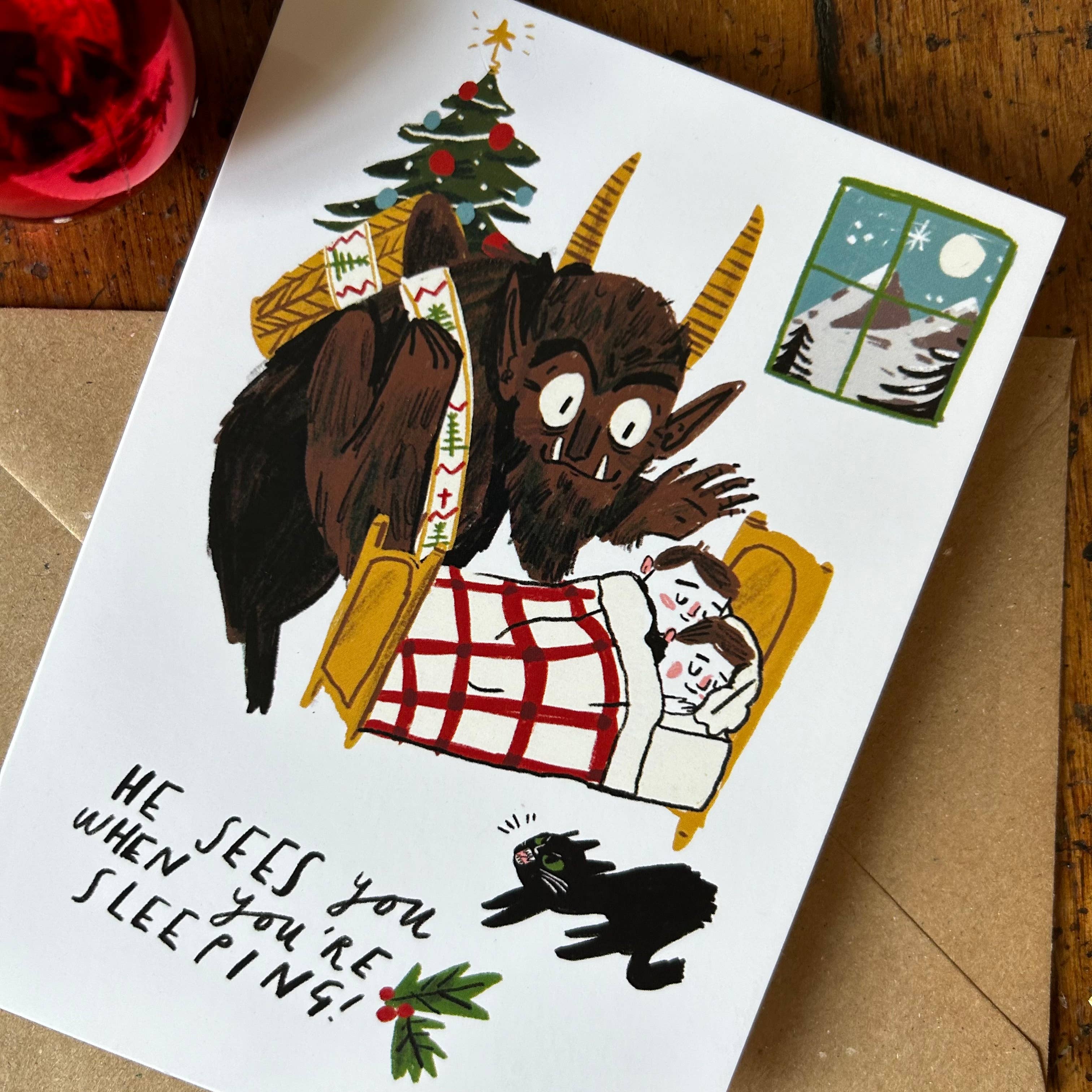 Dick Vincent Illustrations - Vendita all'ingrosso Biglietti di auguri di Natale - Biglietto natalizio Krampus 1