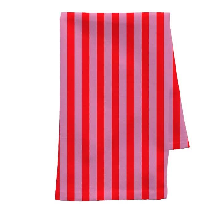 Lempi Lifestyle - Wholesale Tea Towel - Lempi Red-pink Stripe Keittiöpyyhe - Pyyheliina