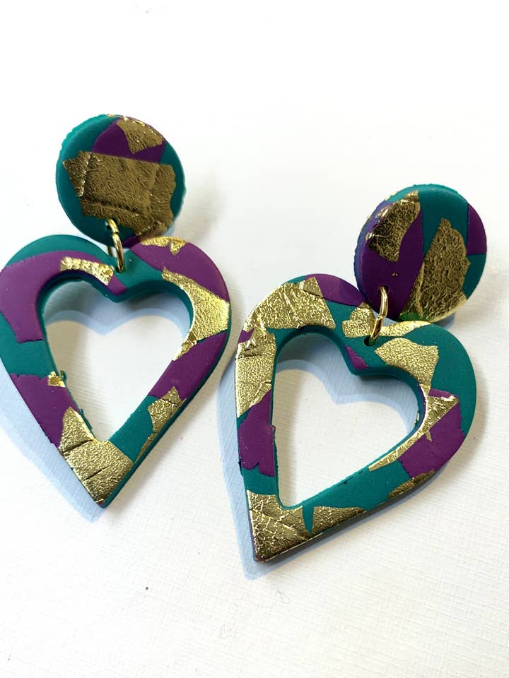 Heather - Large Heart Earring for wholesale by No Shrinking Violet