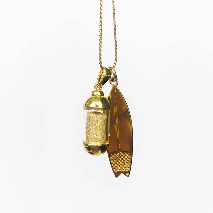Laguna Treasures - Vendita all'ingrosso Collana con ciondolo/pendaglio - Tavola da surf Launa Beach Pendant Oro